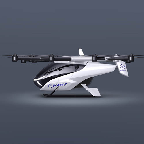 Japan SkyDrive flying car eVTOL configuration parameters price production time